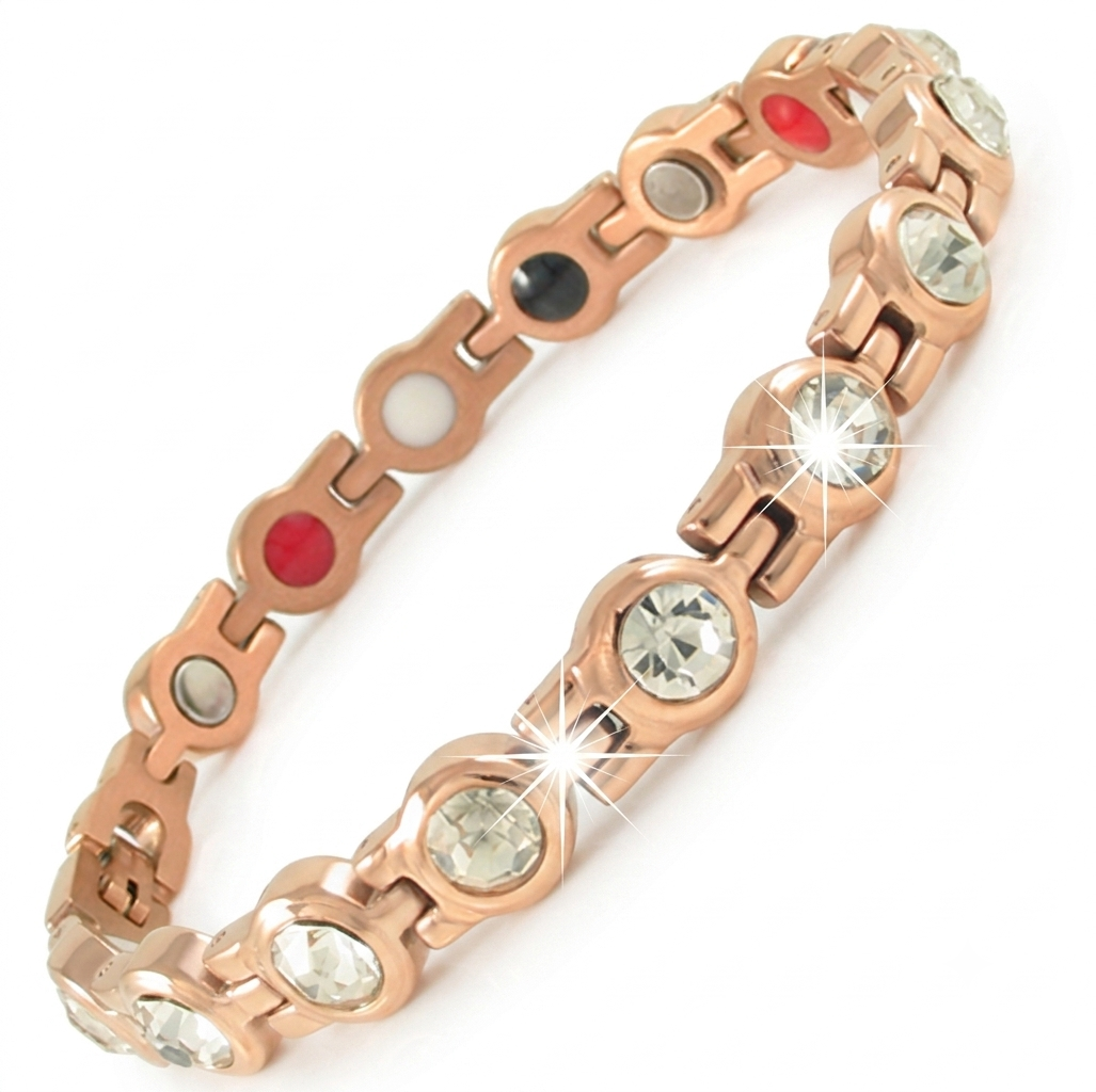 Premium Bio-Health Magnetic Bracelet: Superior Stainless Steel with Anti-Tarnish Coating & High-Quality CZ Accents
