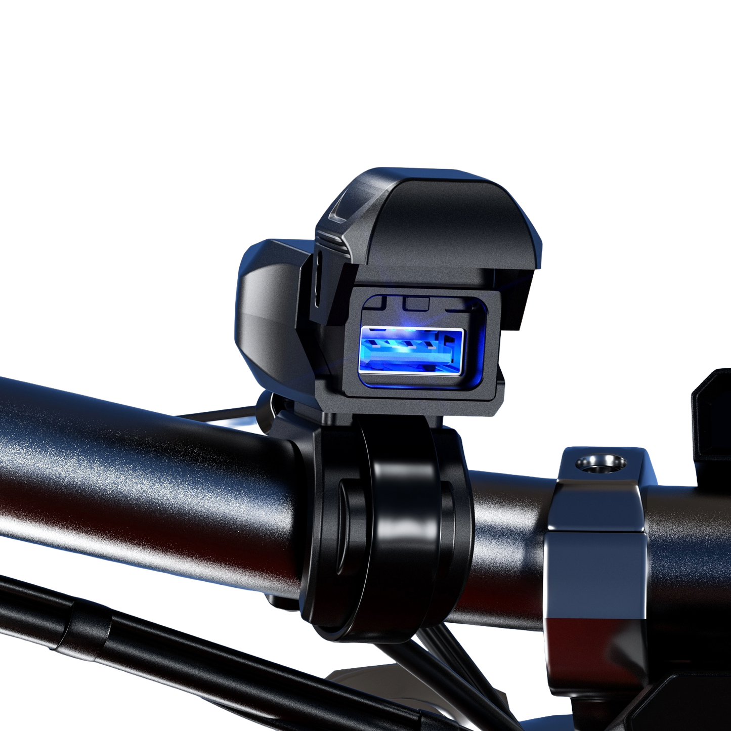 Premium Handlebar-Mount Motorcycle Chargers, option of USB type or US-C type.