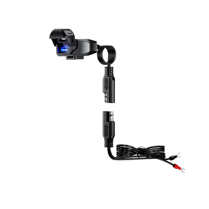 Premium Handlebar-Mount Motorcycle Chargers, option of USB type or US-C type.