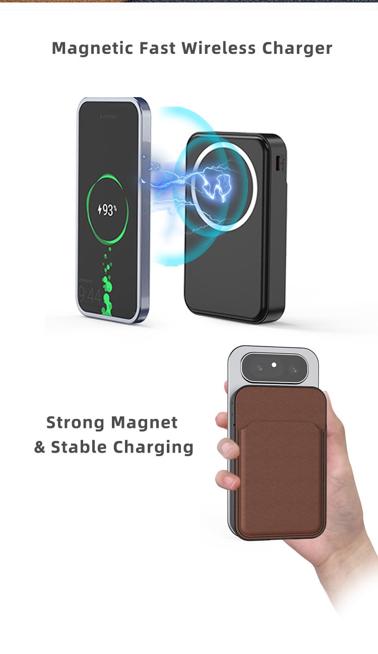 Power bank wallet in hand / travel — ASC Magnetix
