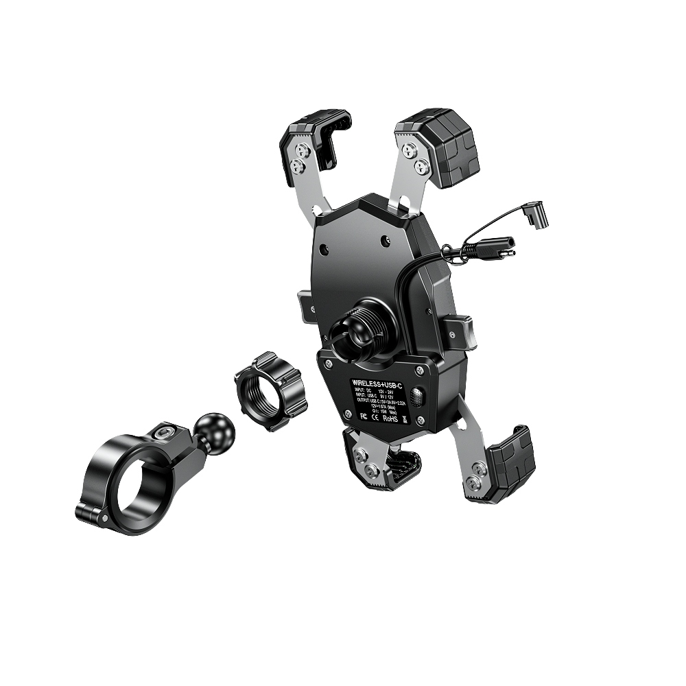 Integrated high-performance vibration dampener and secure handlebar mounting system