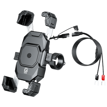 Ultimate Wireless Charging Motorcycle Phone Mount Model M11G2 Angle View