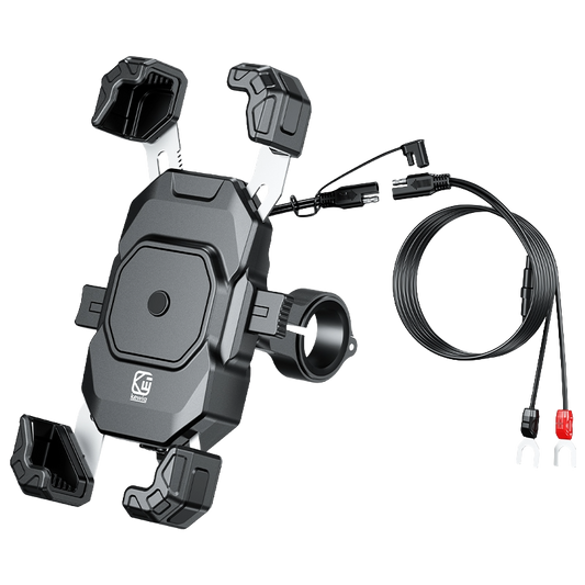 Ultimate Wireless Charging Motorcycle Phone Mount Model M11G2 Angle View